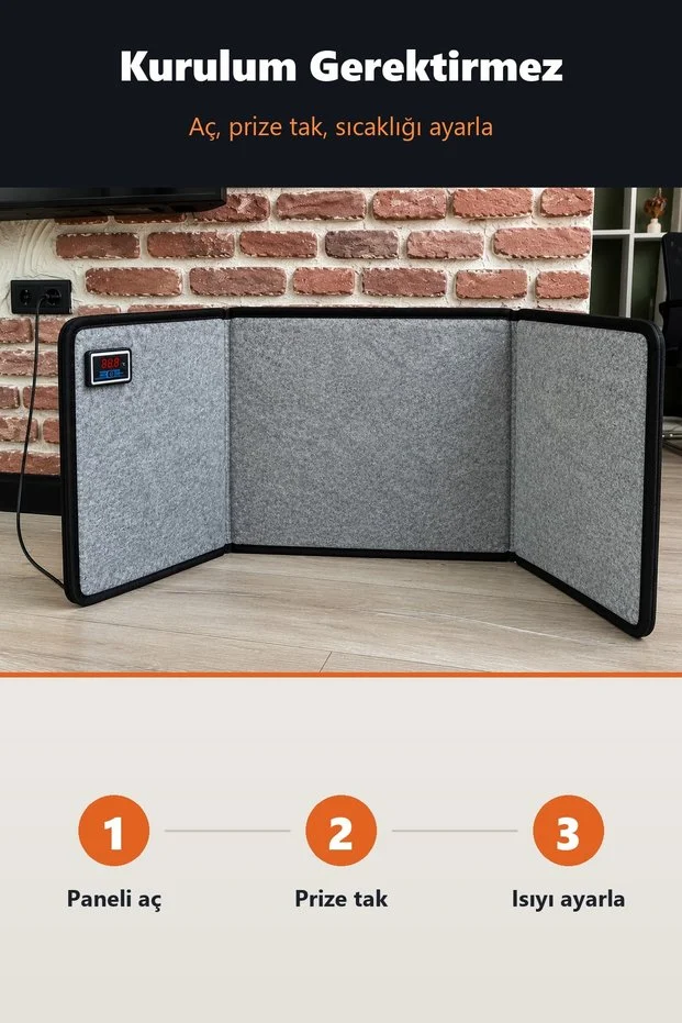 Ayak ve Bacak Isıtıcısı Masa Altı Ofis Isıtıcı Katlanabilir Elektrikli Panel Isıtıcı 100W Sessiz Ayak ve Bacak Isıtıcısı Masa Altı Ofis Isıtıcı Katlanabilir Elektrikli Panel Isıtıcı 100W Sessiz